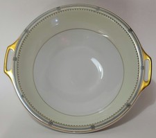 TK Thun Boemia Impero Cecoslovacco 9,5"x2,5" servizio ciotola con bordo oro 