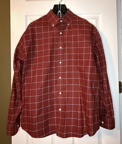 Chemise Homme Apt. 9 à Carreaux Rouge/blanc – Taille M, 100% Coton – Occasion Très Bon état