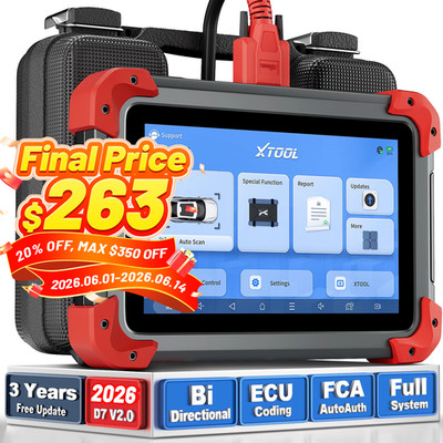 XTOOL D7 V2.0 Auto Full System Dignostic Bi-Directional Tool Key Programmer