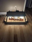 Vintage 37" Budweiser Clydesdale Beer Pool Table Light Rare Gold Sign