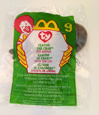 CLAUDE the Crab  9 TY McDonald's Teenie Beanie 1999 Sealed  5832