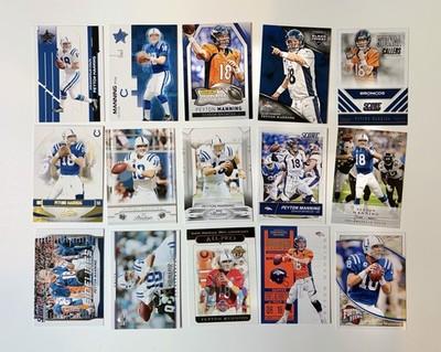 15 Card Lot - Peyton Manning Cards - Assorted Brands - Colts / Broncos