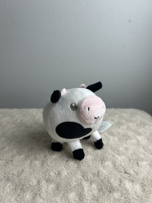 Carter's Mini Cow Plush Stuffed Animal Toy Round Ball Squishy Black White 2022