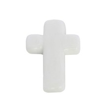 HomArt 3884-6 Tiny Glass Cross, 1.25-inch Width, White