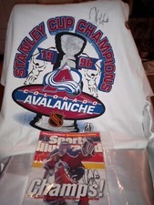 1996 STANLEY CUP CHAMPS CLAUDE LEMIEUX COLORADO AVALANCHE AVS AUTOGRAPHED BUNDLE