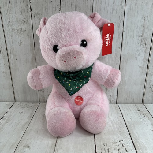 PetSmart Plüsch-Hundespielzeug Wish the Pig Quietscher 12 Zoll rosa Stofftier Neu mit Etikett