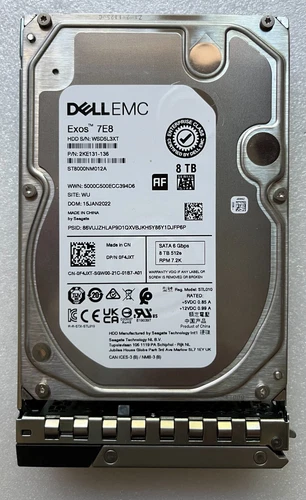 F4JXT for DELL SEAGATE ST8000NM012A 8TB7.2K SATA 3.5"6Gb/s R540 R440 T350 0F4JXT - Picture 1 of 3
