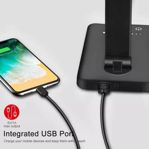 5 Level Dimmable Touch LED Table Lamp Bedside Study Reading Desk Light USB Cable - Picture 5 of 12
