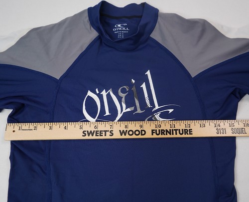 ONeill Skins Rash Guard Size Small Blue UPF 50+ Surf Long Sleeve Shirt - Picture 4 of 7