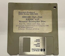 HP 98613-14405 98613B Opt. 044 Basic 4.0 Manual Examples Disc