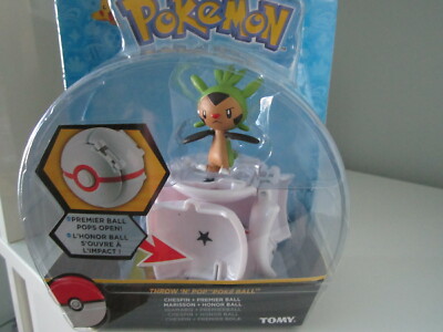 Pokemon Ultra Ball Throw N Pop Poke Ball  Chespin with Premier Ball  TOMY  / NEW