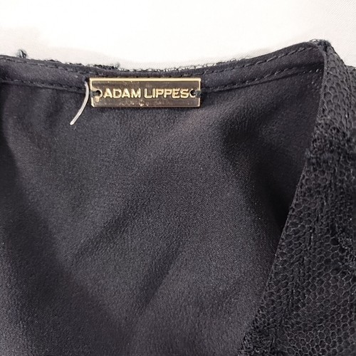 Camisa Top Adam Lippes Para Mujer 4 Forrados Seda Superposición Encaje Transparente - Imagen 8 de 11
