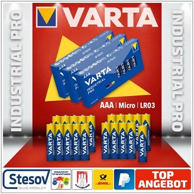 VARTA INDUSTRIAL PRO AAA Micro LR03 Batterien MULTI-RABATT