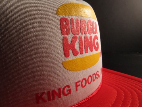Burger King Vintage Hat King Foods Inc Trucker Mesh Winner Poly Nylon NOS NEW - Picture 3 of 9