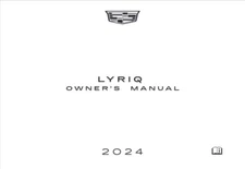 2024 Cadillac LYRIQ Owners Manual User Guide