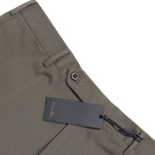 Zanella NWT Cotton Blend Parker Chinos / Casual Pants Size 34 US In Solid Gray