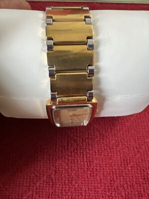 CQ3.Ｃ Vintage Citizen CQ Ladies' Tank Watch Gold Tested Working 6030