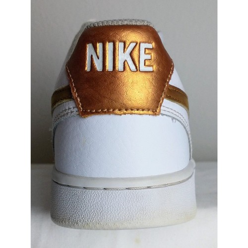 Nike Court Vision Low Basketball Shoes. Women's 11. White/Gold CD5434-107 - Picture 7 of 11