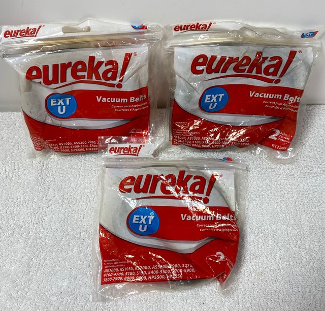 3 OEM Eureka EXT U Vacuum Belts 2 Belts 61120G. New open package. B5