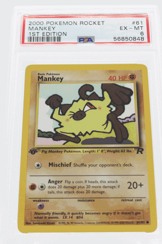 Mankey (1st Edition) graded PSA 6 for sale on eBay