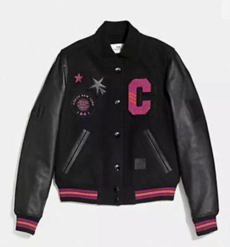 Coach Leather Varsity Jacket