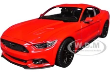 2015 FORD MUSTANG GT 5.0 RED 1/24 DIECAST MODEL CAR BY WELLY 24062