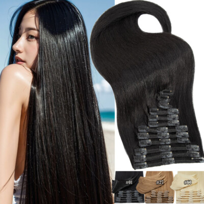 150g REAL THICK Double Weft Clip In 100% Remy Human Hair  display picture 1