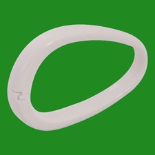 2x Plastik Ei Form Duschvorhang Ringe / Haken Badezimmer 60 x 40mm Weiß
