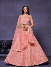 Designer Malai Silk Lehenga Choli Dupatta Set Zari Sequin Embroidery Semi-Stitch