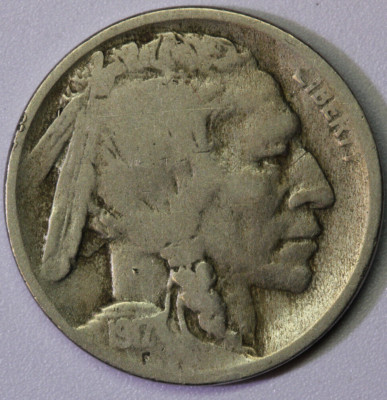 1917 D Buffalo Nickel. Early Semi-Key Date Buffalo.       #B