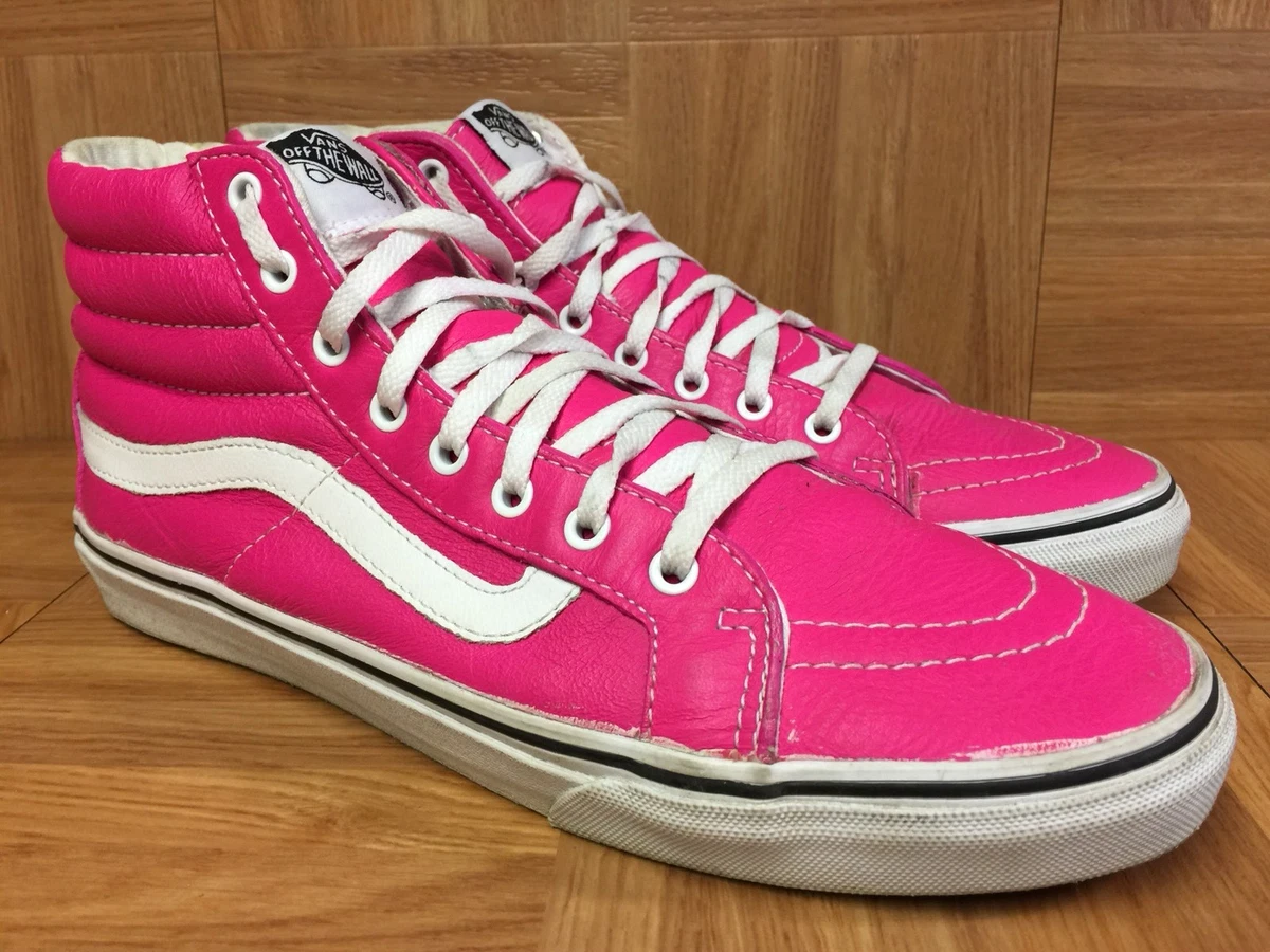 RARE🔥 VANS Iridescent Pink Leather Shoes Sz 8 9.5 Women's Cool | eBay