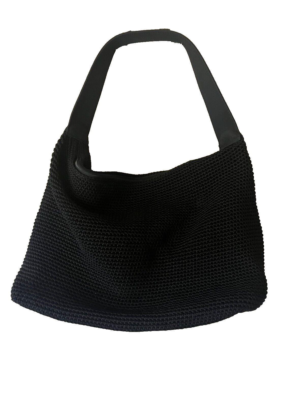The Sax Braided Boho Shoulder Bag Woven Black
