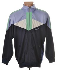 VINTAGE ADIDAS 1980'S BLACK FOOTBALL JACKET JERSEY SIZE M ADULT