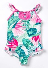 Matilda Jane Enchanted Garden Under the Palms Girls One-Piece Swimsuit Size 6