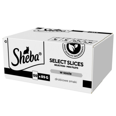 Sheba Auswahl Ausgewählte Stücke Geflügelgeschmack 120x85g Katzenfutter In Soße