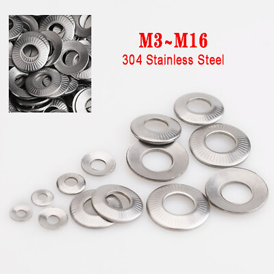 Tellerfedern DIN 2093 mit Einzelseite Rutschfest M3 M4 M5 M6 M8 M10 M12 M16