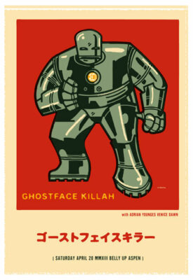 Ghostface Killah at The Belly Up Aspen Poster by Scrojo