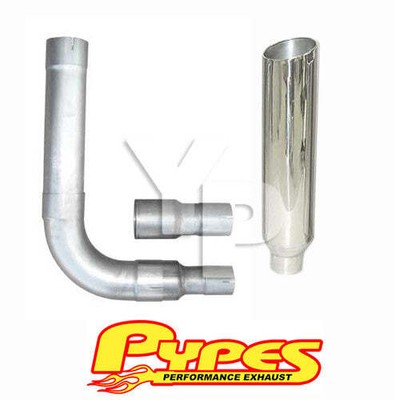 8'' Slant Cut Single Stack Stainless Pypes Exhaust Kit for Chevy 2500 3500 Diesel