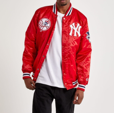 NWT Starter MLB New York Yankees Varsity Men's Red Jacket A-101 | eBay