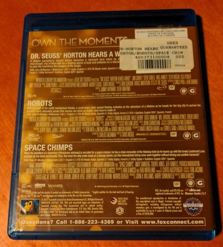 Dr.Seuss Horton hears a who robots space chimps blu-ray Jim Carrey McGregor - Picture 4 of 5