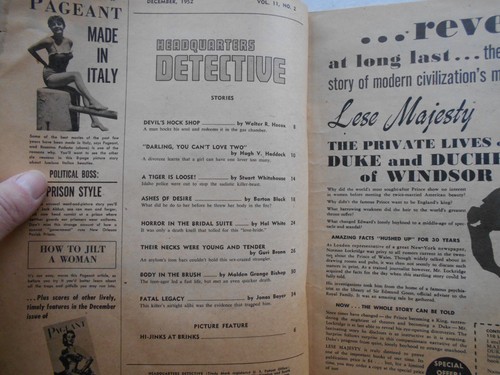 HEADQUARTERS DETECTIVE Magazine-DECEMBER,1952 - Picture 2 of 2