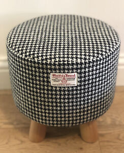 Genuine Harris Tweed Small Footstool Choose From 18 Colours & Patterns