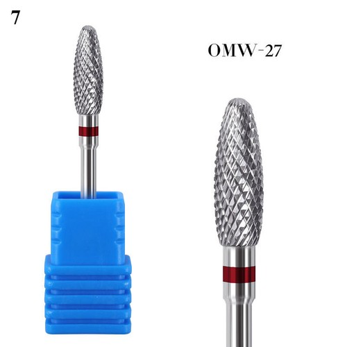 Brocas para uñas de manicura de carburo para limpieza de cutículas fresadoras de cabeza - Imagen 24 de 31