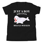 Just a Boy who loves Beluga Whales Ocean Mammal Ocean Animal Youth T-Shirt