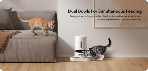 Bandeja de comida doble granero Petlibro 5L alimentador para gatos - NUEVO - Imagen 2 de 10