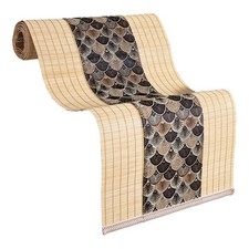 2X(Asian  Bamboo Table Runner Retro Table Mat Suitable for Kitchen, Dining1989