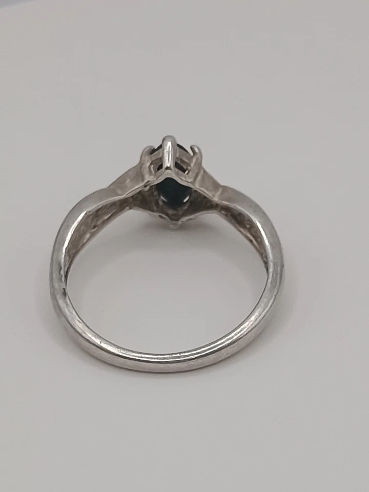 ANILLO AVON PLATA DE LEY 925 Y JADEÍTA NEGRA JADE TALLA 9 Foto 4 de 4