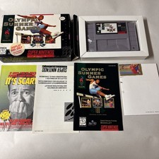 Olympic Summer Games 96 (SNES) Super Nintendo CIB Complete + Poster 