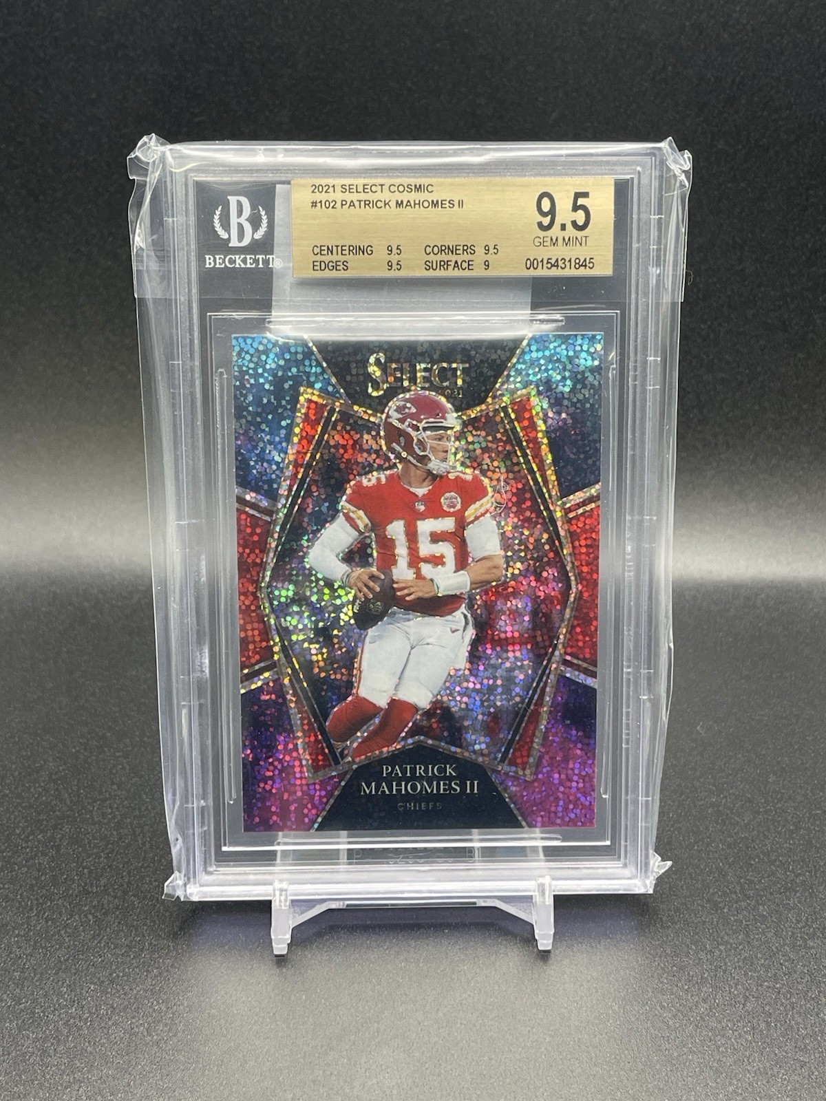 Patrick Mahomes II 2021 Panini Select Cosmic Prizm SSP #102 BGS 9.5 Gem Mint