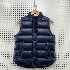 JCrew Puffer Down Vest Jacket Womens Small Navy Blue Down Fill Nylon